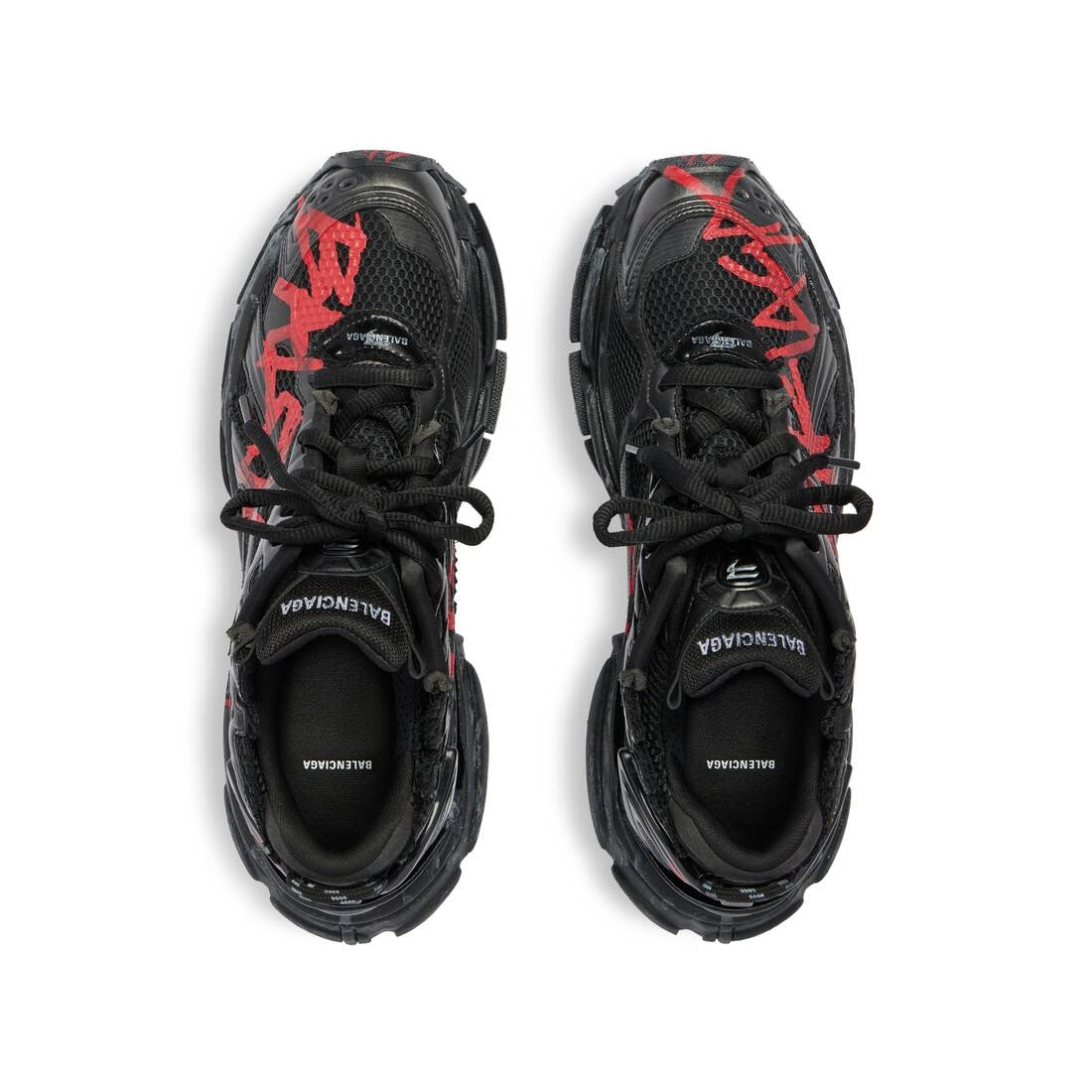 Balenciaga - Men's Runner Graffiti Sneaker in Black